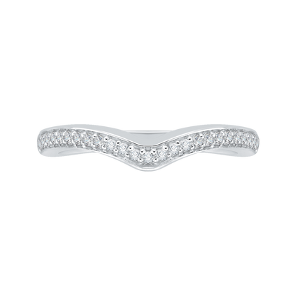 Round Diamond Wedding Band in 14K White Gold