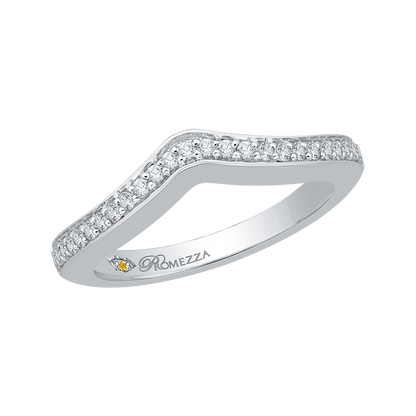 Round Diamond Wedding Band in 14K White Gold