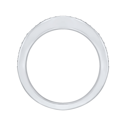 Round Diamond Wedding Band in 14K White Gold
