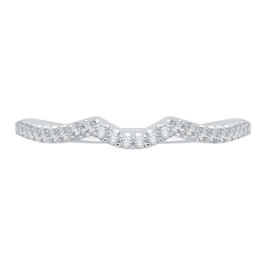Round Diamond Wedding Band in 14K White Gold