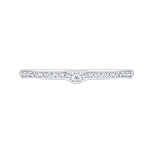 Round Diamond Wedding Band in 14K White Gold