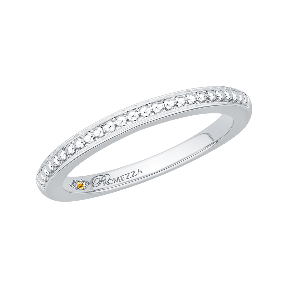 Plain Wedding Band in 14K White Gold