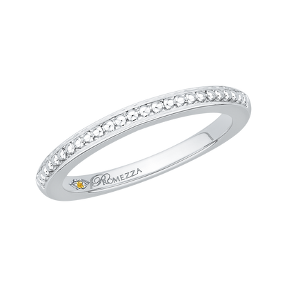 Plain Wedding Band in 14K White Gold