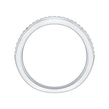Plain Wedding Band in 14K White Gold