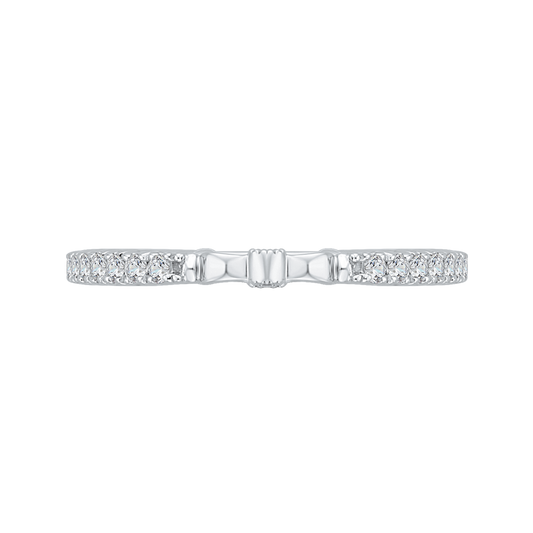 Round Diamond Wedding Band in 14K White Gold