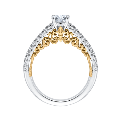 Diamond Engagement Ring in 14K Two Tone Gold