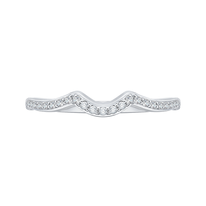 Round Diamond Wedding Band in 14K White Gold
