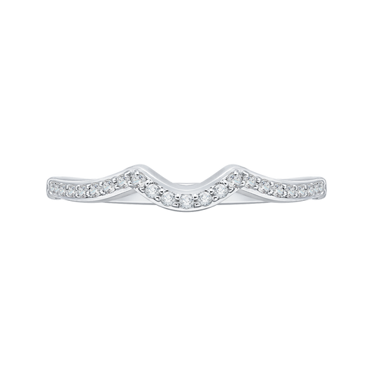 Round Diamond Wedding Band in 14K White Gold