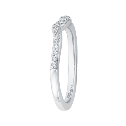 Round Diamond Wedding Band in 14K White Gold