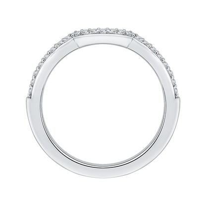 Round Diamond Wedding Band in 14K White Gold
