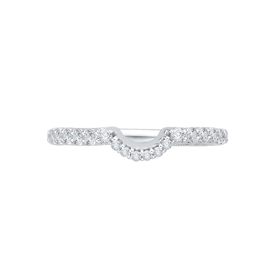 Round Diamond Wedding Band in 14K White Gold