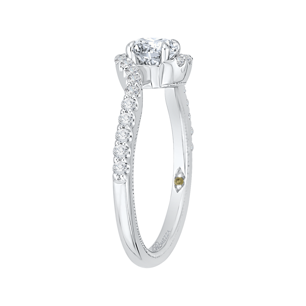 Round Diamond Promise Engagement Ring in 14K White Gold