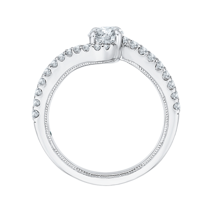 Round Diamond Promise Engagement Ring in 14K White Gold