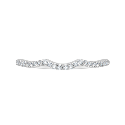 Round Diamond Half-Eternity Wedding Band in 14K White Gold