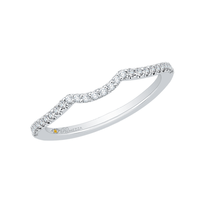 Round Diamond Half-Eternity Wedding Band in 14K White Gold