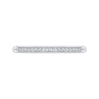 Round Diamond Wedding Band in 14K White Gold