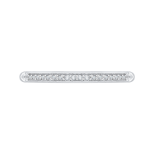 Round Diamond Wedding Band in 14K White Gold