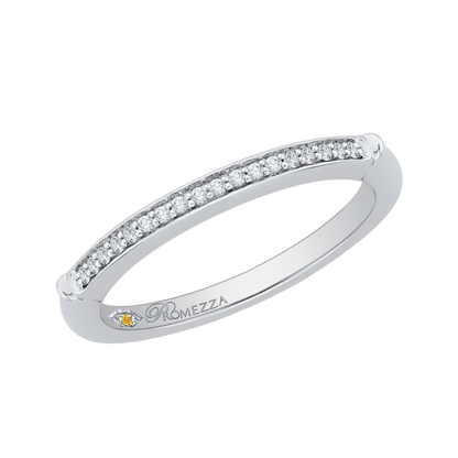 Round Diamond Wedding Band in 14K White Gold