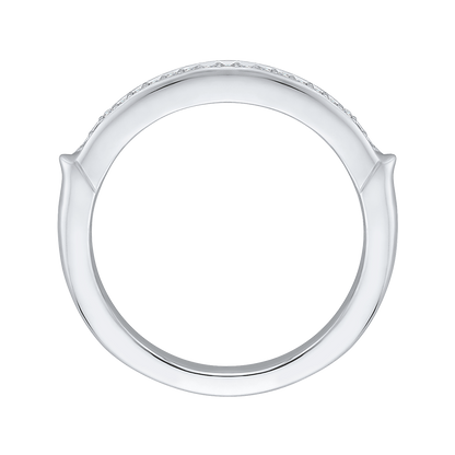 Round Diamond Wedding Band in 14K White Gold