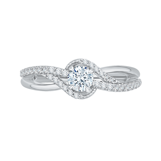 Diamond Engagement Ring in 14K White Gold