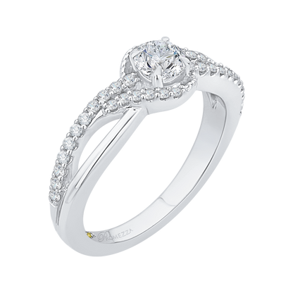 Diamond Engagement Ring in 14K White Gold