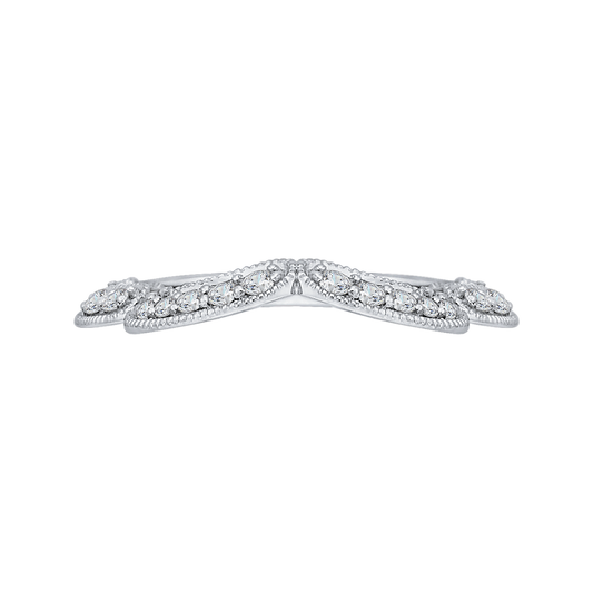 Round Diamond Wedding Band in 14K White Gold