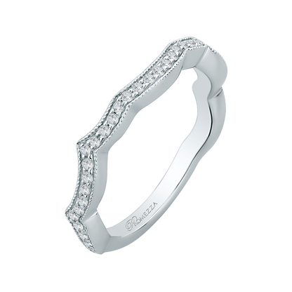 Round Diamond Wedding Band in 14K White Gold