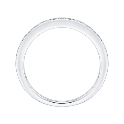 Round Diamond Half-Eternity Wedding Band in 14K White Gold