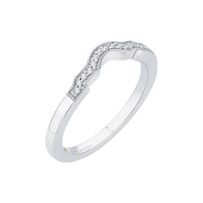 Round Diamond Wedding Band in 14K White Gold