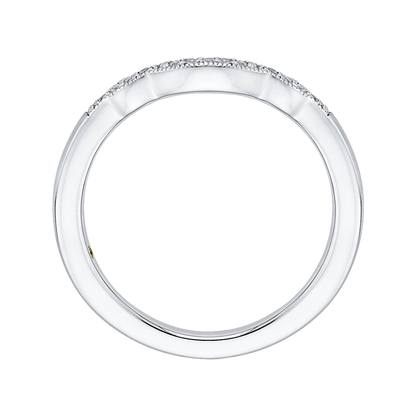 Round Diamond Wedding Band in 14K White Gold