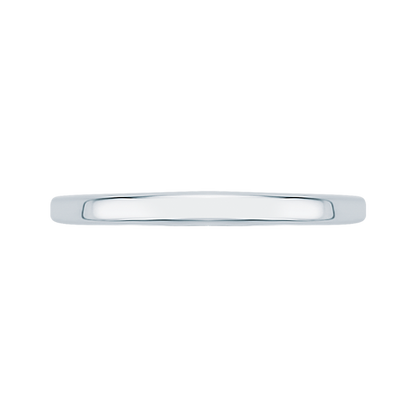 Plain Wedding Band in 14K White Gold