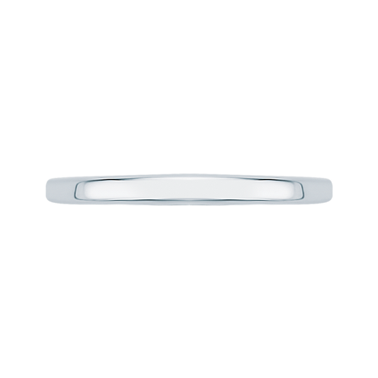 Plain Wedding Band in 14K White Gold