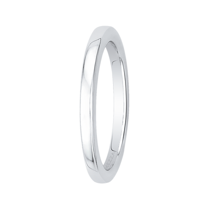 Plain Wedding Band in 14K White Gold