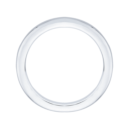 Plain Wedding Band in 14K White Gold