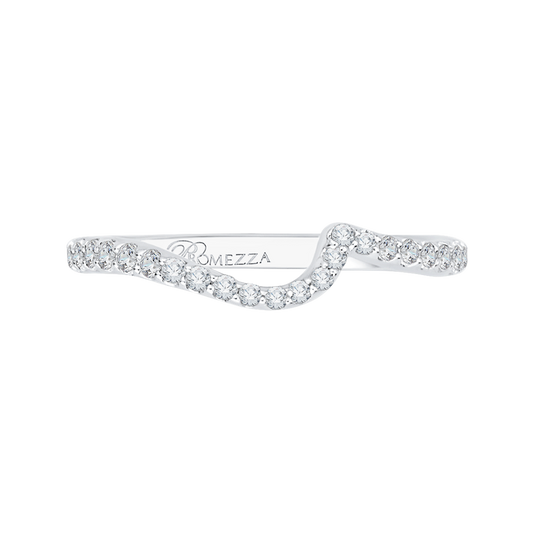 Round Diamond Half-Eternity Wedding Band in 14K White Gold