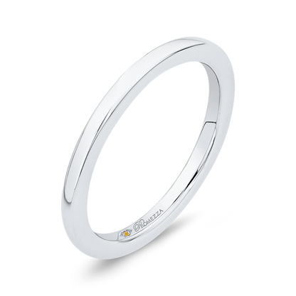 Plain Wedding Band in 14K White Gold