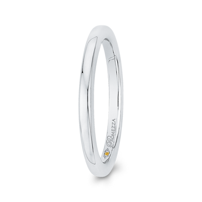 Plain Wedding Band in 14K White Gold
