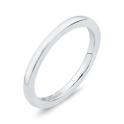 Plain Wedding Band in 14K White Gold