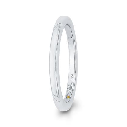 Plain Wedding Band in 14K White Gold