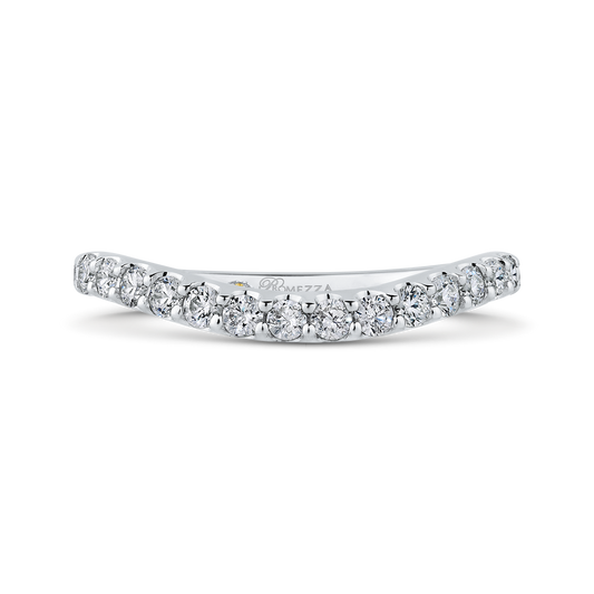 Round Diamond Wedding Band in 14K White Gold