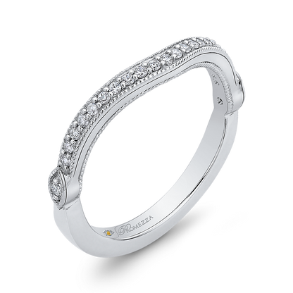 Round Diamond Half-Eternity Wedding Band in 14K White Gold