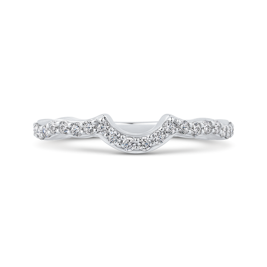 Round Diamond Wedding Band in 14K White Gold