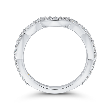 Round Diamond Wedding Band in 14K White Gold