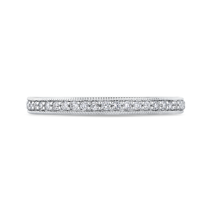 Round Diamond Wedding Band in 14K White Gold