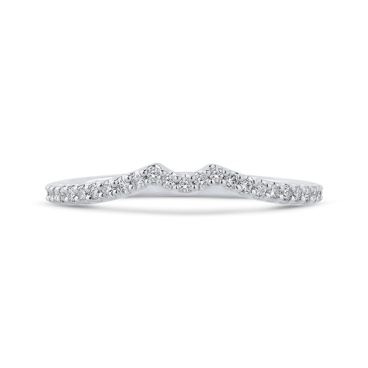 Round Diamond Wedding Band in 14K White Gold