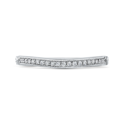 Round Diamond Wedding Band in 14K White Gold