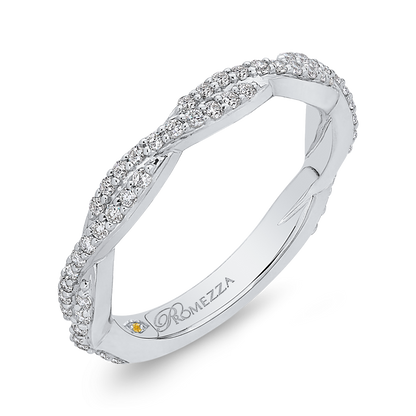 Round Diamond Wedding Band in 14K White Gold