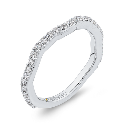 Round Diamond Wedding Band in 14K White Gold