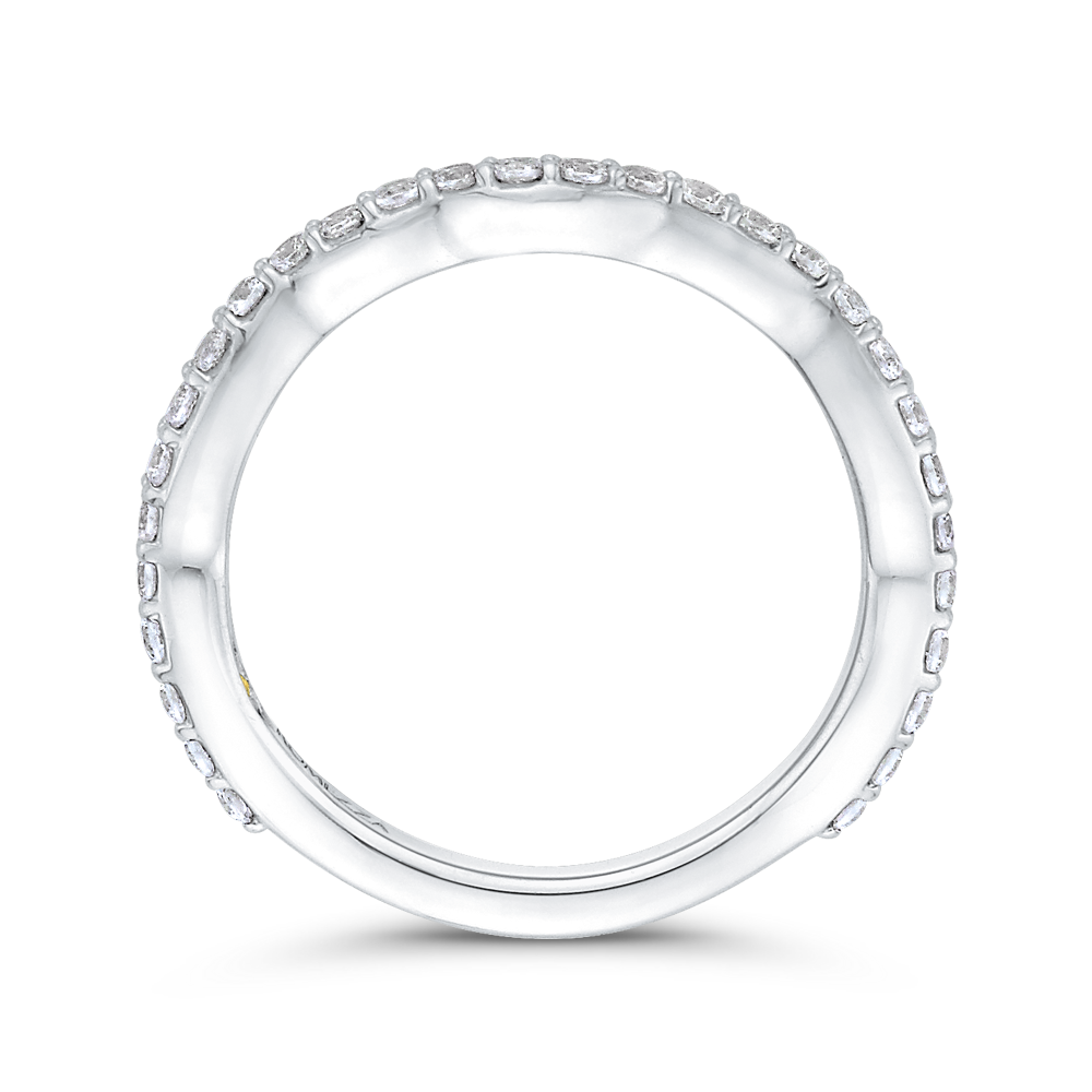 Round Diamond Wedding Band in 14K White Gold