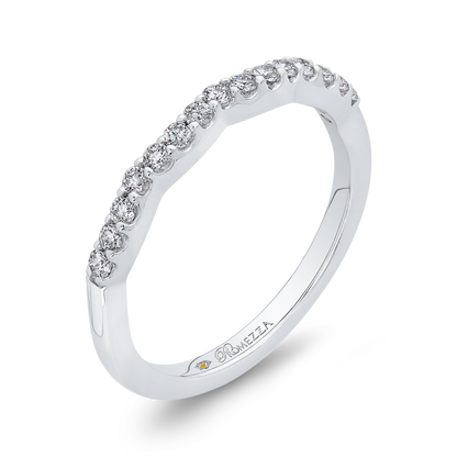Round Diamond Wedding Band in 14K White Gold